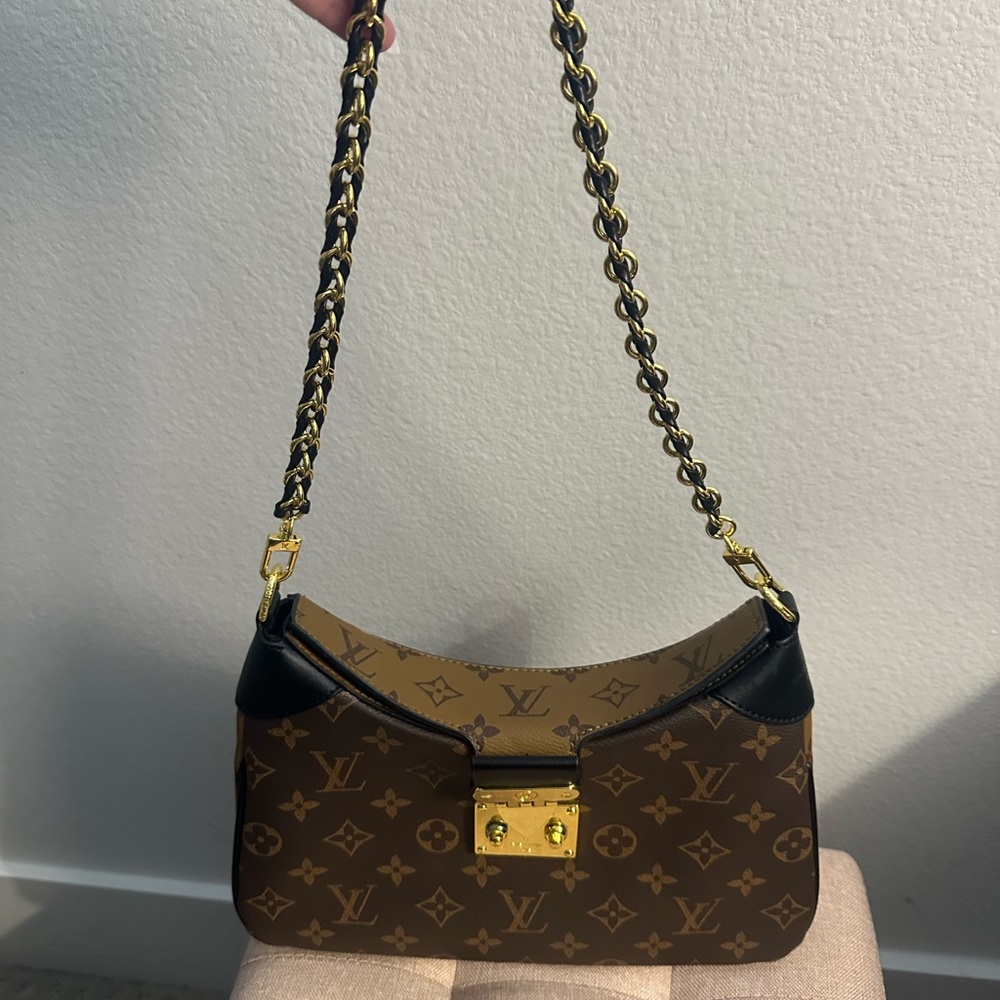 Luxury Brown Designer Shoulder Bag - Picture 2 of 4